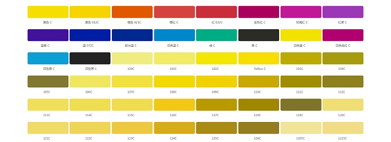铝合金cnc加工阳极氧化劳尔色卡－潘通色卡（Pantone）色号参照表-01