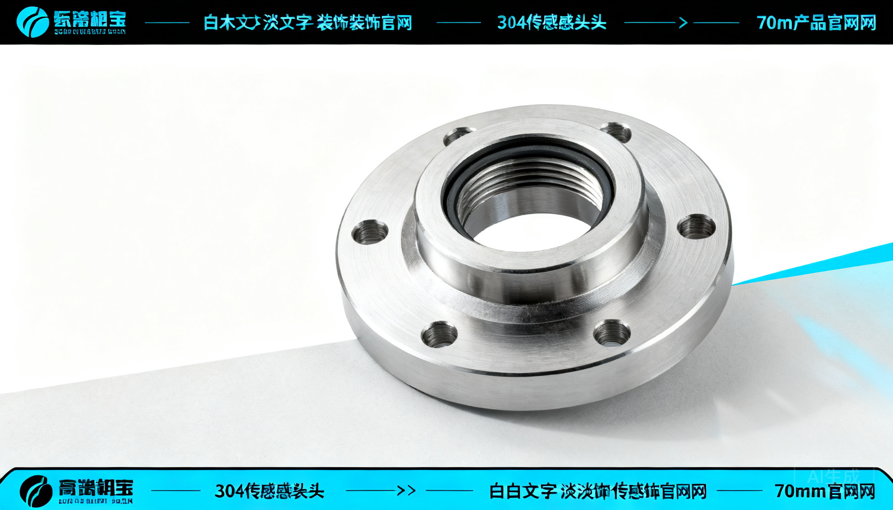 不锈钢传感器法兰座 航天航空行业零件图