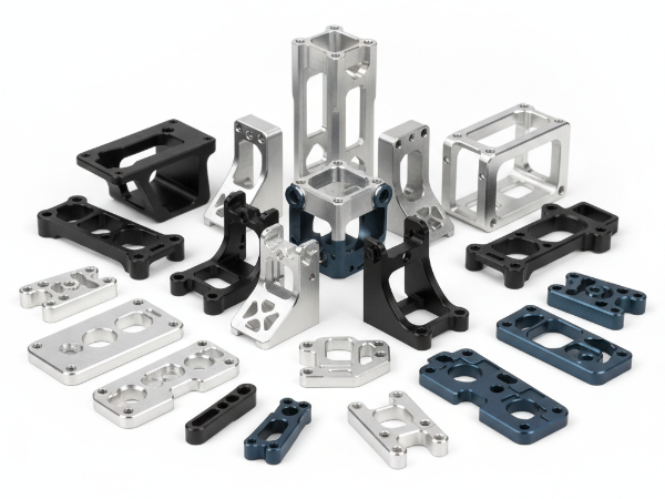 轻型四旋翼无人机云台三轴支架CNC加工