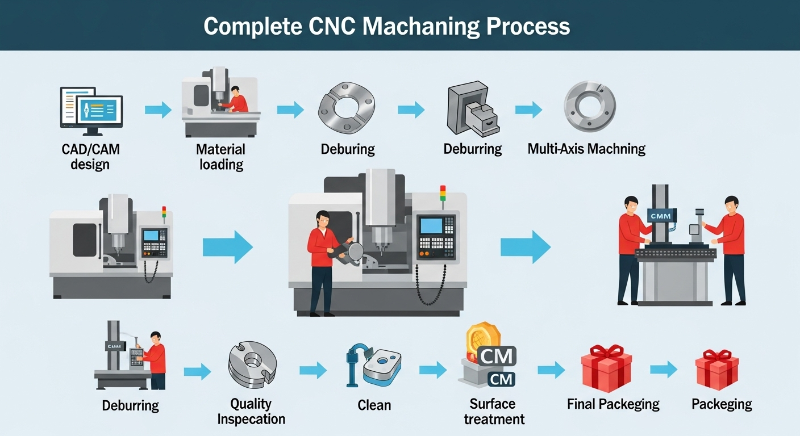 铝件cnc加工流程图
